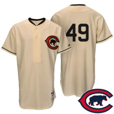 Chicago Cubs Jake Arrieta #49 Tan Turn Back the Clock Throwback Player Jersey