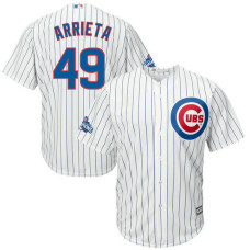 Chicago Cubs Jake Arrieta #49 White 2016 World Series Champions Cool Base Jersey