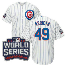 Chicago Cubs Jake Arrieta #49 White 2016 World Series Bound Cool Base Jersey