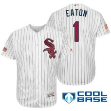 Chicago White Sox #1 Adam Eaton White Stars & Stripes 2016 Independence Day Cool Base Jersey