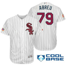 Chicago White Sox #79 Jose Abreu White Stars & Stripes 2016 Independence Day Cool Base Jersey