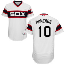 Chicago White Sox Yoan Moncada #10 White Alternate Flex Base Jersey