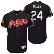 Cleveland Indians Andrew Miller #24 Navy 2017 Spring Training Cactus League Patch Authentic Collection Flex Base Jersey