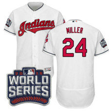 Cleveland Indians Andrew Miller #24 White 2016 World Series Bound Flex Base Jersey