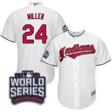 Cleveland Indians Andrew Miller #24 White 2016 World Series Bound Cool Base Jersey