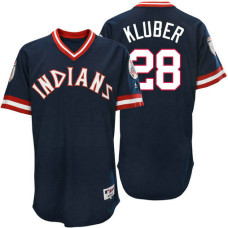 Cleveland Indians Corey Kluber #28 Navy Authentic Turn Back the Clock Jersey