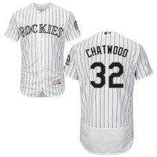 Colorado Rockies Tyler Chatwood #32 White Authentic Collection Flexbase Jersey