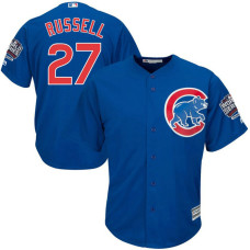 Chicago Cubs Addison Russell #27 Royal Alternate 2016 World Series Champions Patch Cool Base Jersey