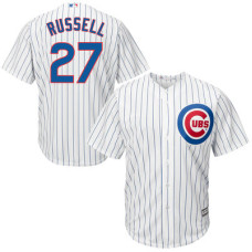 Chicago Cubs #27 Addison Russell White Cool Base Authentic Player Jersey