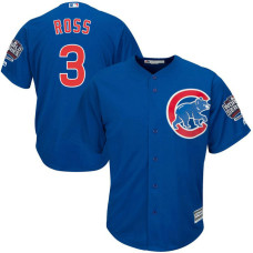 Chicago Cubs David Ross #3 Royal Alternate 2016 World Series Champions Patch Cool Base Jersey