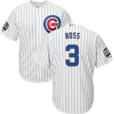 Chicago Cubs David Ross #3 White Home 2016 World Series Champions Patch Cool Base Jersey