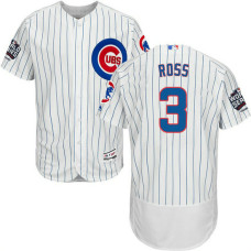 Chicago Cubs David Ross #3 White Home 2016 World Series Champions Patch Flex Base Player Jersey