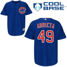 Chicago Cubs #49 Jake Arrieta Blue Jersey