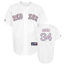 Boston Red Sox #34 David Ortiz White (Pink No.) WoFashion Jersey