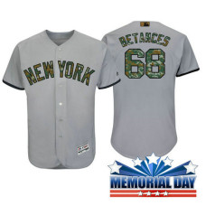 New York Yankees Dellin betances #68 Grey Camo Fashion 2016 Memorial Day Cool Base Jersey