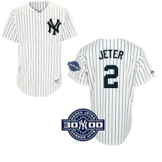 YOUTH New York Yankees #2 Derek JeterSpecial Edition w/3000 Hits Patch White Home Jersey