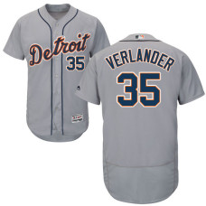 Detroit Tigers #35 Justin Verlander Grey Flexbase Authentic Collection Jersey