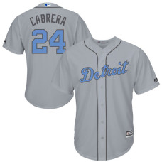 Detroit Tigers #24 Miguel Cabrera Grey Fashion 2016 Father's Day Cool Base Jersey