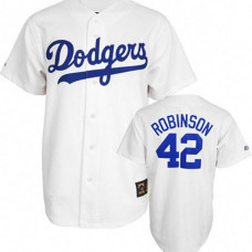 Los Angeles Dodgers #42 Jackie Robinson White Home Throwback Jersey