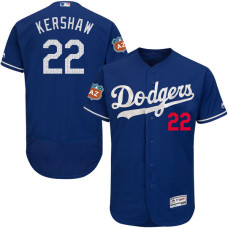 Los Angeles Dodgers #22 Clayton Kershaw Royal Blue Flexbase Authentic On-Field Spring Jersey