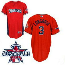 Tampa Bay Rays #3 Evan Longoria American League 2010 All Star BP Red Jersey
