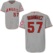 Los Angeles Angels of Anaheim #57 Francisco Rodriguez Grey Away Jersey