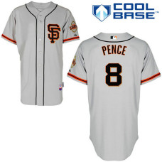 San Francisco Giants #8 Hunter Pence Authentic Grey Alternate Cool Base Jersey