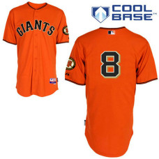 San Francisco Giants #8 Hunter Pence Authentic Orange Alternate Cool Base Jersey