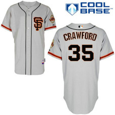 San Francisco Giants #35 Brandon Crawford Authentic Grey Alternate Cool Base Jersey
