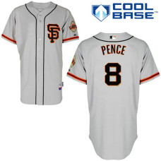 YOUTH San Francisco Giants #8 Hunter PenceAuthentic Grey Alternate Cool Base Jersey