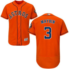 Houston Astros Cameron Maybin #3 Orange Alternate Flex Base Jersey