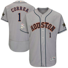 Houston Astros Carlos Correa #1 Grey 2017 All-Star Flex Base Jersey