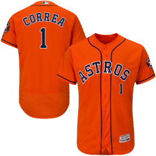 Houston Astros Carlos Correa #1 Orange Authentic Collection Flexbase Jersey