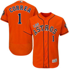 Houston Astros Carlos Correa #1 Orange Hispanic Heritage Flex Base Jersey