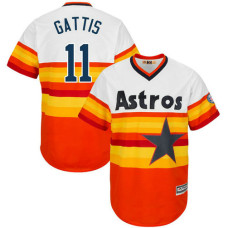 Houston Astros Evan Gattis #11 Orange Authentic Turn Back the Clock Jersey