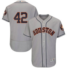 Houston Astros Jackie Robinson #42 Grey Commemorative Flex Base Jersey