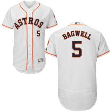 Houston Astros Jeff Bagwell #5 White Home Authentic Collection Flex Base Jersey