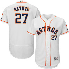 Houston Astros Jose Altuve #27 White Authentic Collection Flexbase Jersey