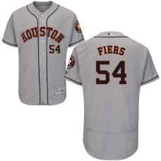 Houston Astros Mike Fiers #54 Grey Road Flex Base Jersey