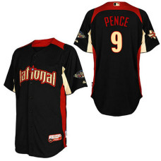 Houston Astros #9 Hunter Pence National League 2011 All Star BP Black Cool Base Jersey