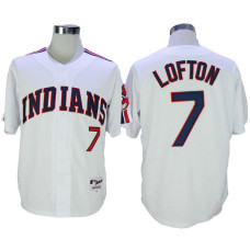Cleveland Indians #7 Kenny Lofton White Cool Base Jersey