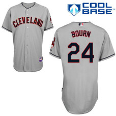 Cleveland Indians #24 Michael Bourn Authentic Grey Away Cool Base Jersey