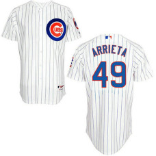 Chicago Cubs Jake Arrieta Authentic White Throwback Jersey
