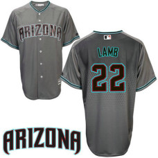 Arizona Diamondbacks Jake Lamb #22 Grey/Aqua Cool Base Jersey