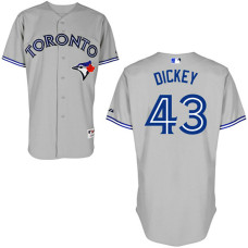 Toronto Blue Jays #43 R.A. Dickey Authentic Grey Away Jersey
