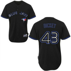 Toronto Blue Jays #43 R.A. Dickey Authentic Black Fashion Jersey