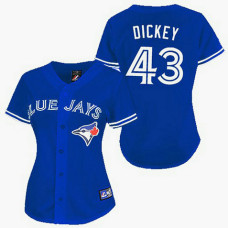 Women - Toronto Blue Jays #43 R.A. Dickey Authentic Royal Blue Jersey