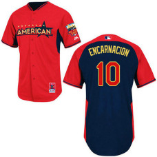 Toronto Blue Jays #10 Edwin Encarnacion Authentic Red/Navy American League 2014 All Star BPJersey