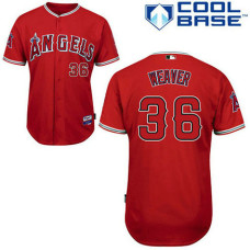 Los Angeles Angels of Anaheim #36 Jered Weaver Red Cool Base Jersey