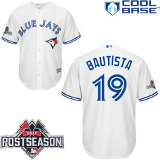 Toronto Blue Jays #19 Jose Bautista White Cool Base Home Jersey